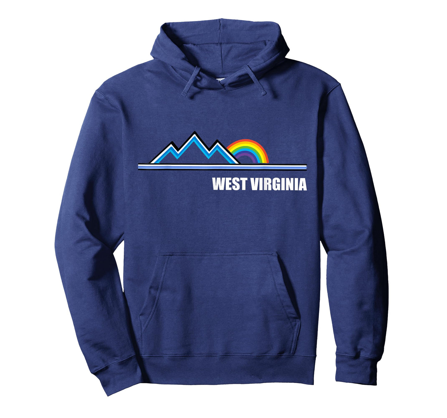 Retro West Virginia T Shirt Vintage Rainbow Mountains Tee T-Shirt