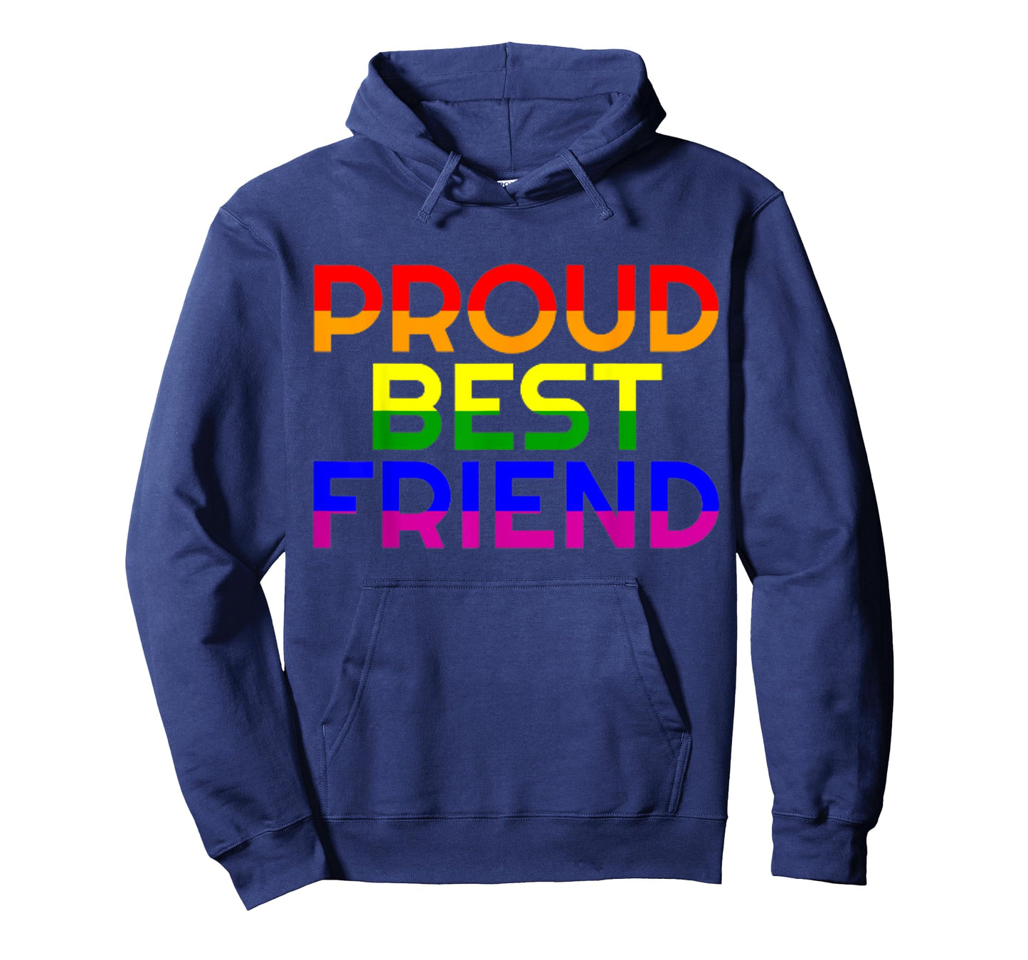 Gay Ally Proud Best Friend Pride LGBT Rainbow Flag T-Shirt
