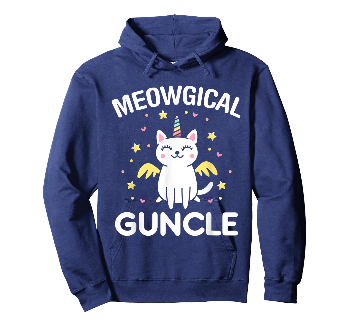 Meowgical Guncle Magical Kitty Cat Unicorn T-Shirt