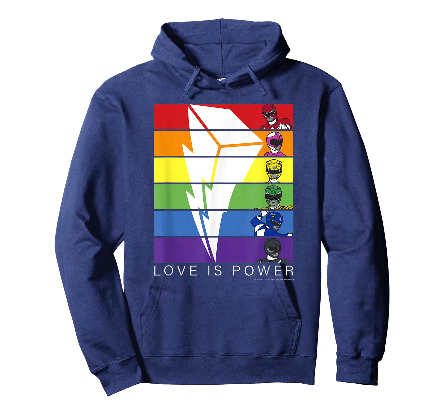 Power Rangers Pride Love is Power Rainbow Panels T-Shirt Small