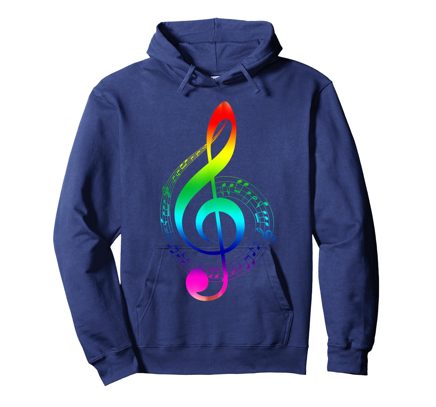 Music Note Rainbow Treble Clef Musical Symbol for Musicians T-Shirt