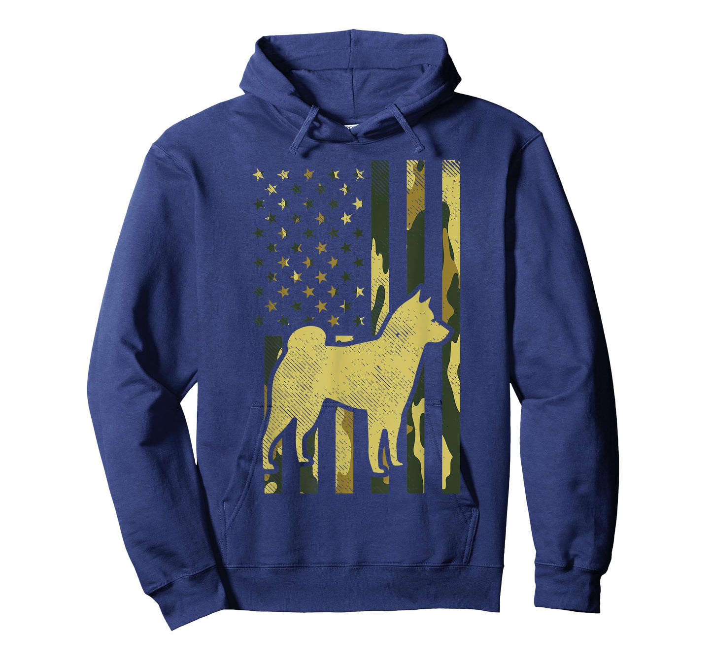 Camo US Flag Shiba Inu Akita Pet Japanese Dog Patriotic Gift T-Shirt