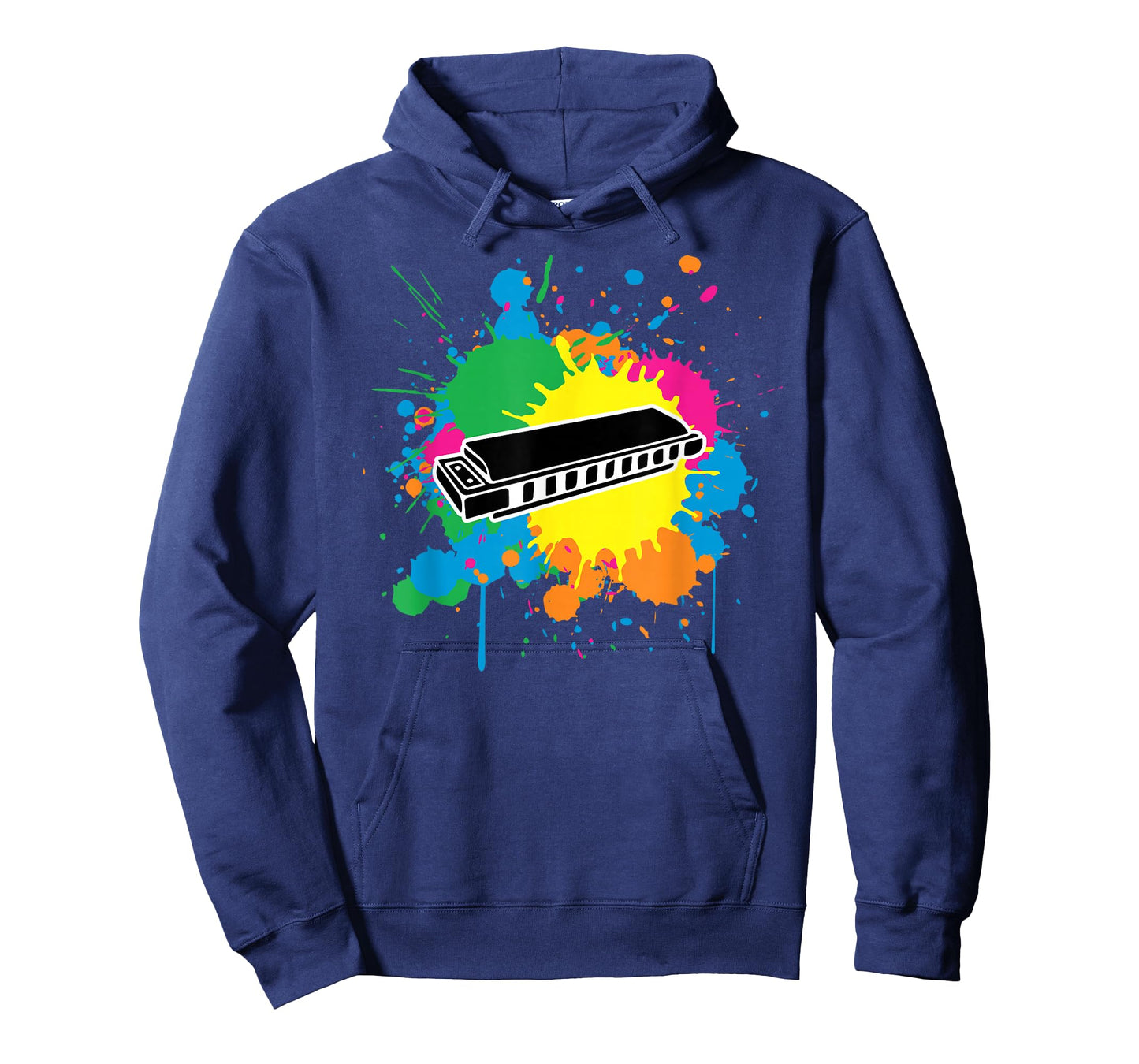 Harmonica Paint Splash Graphic T-Shirt For Harmonica Lovers T-Shirt