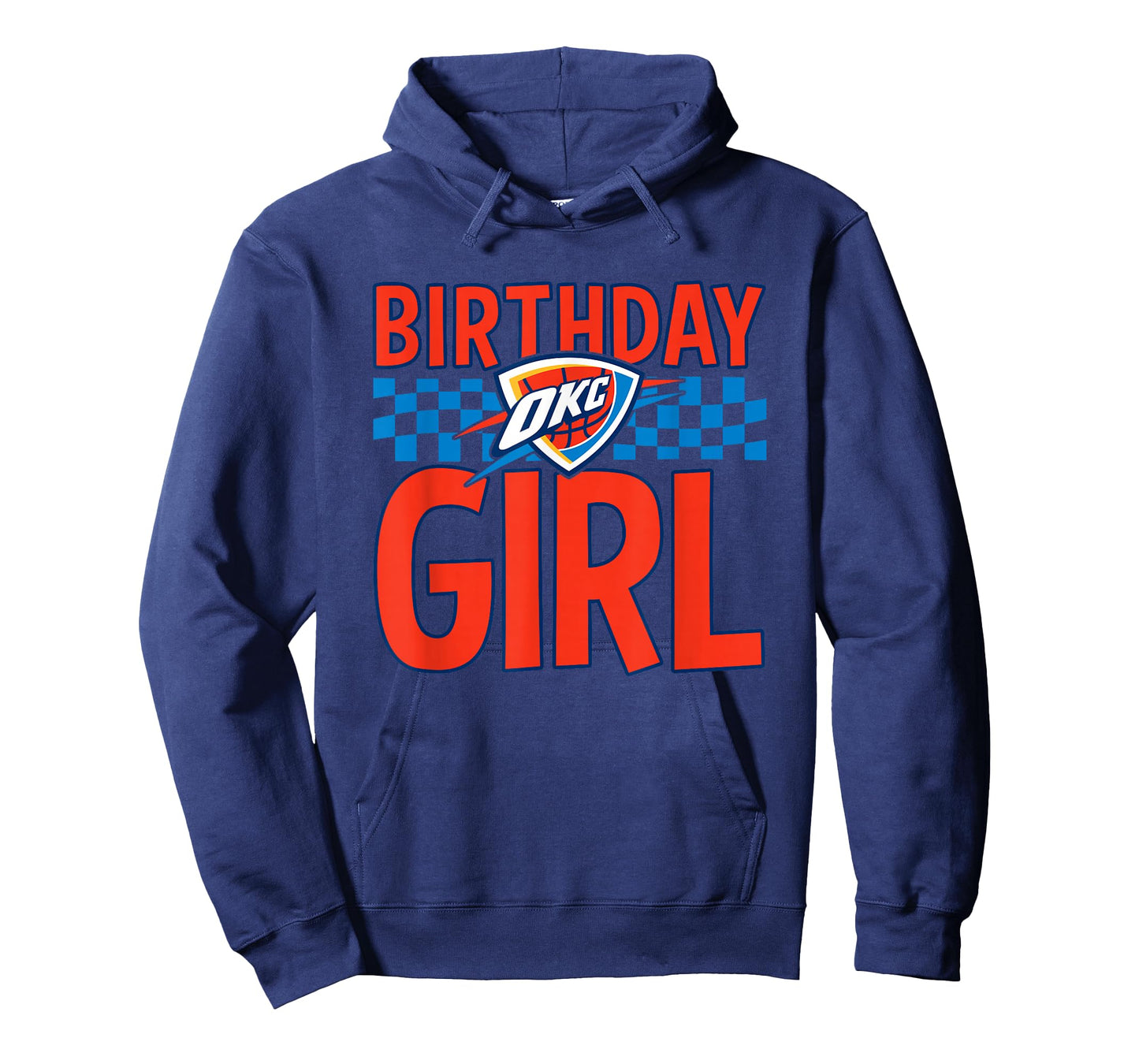 NBA Oklahoma City Thunder Birthday Girl Checkered Logo T-Shirt