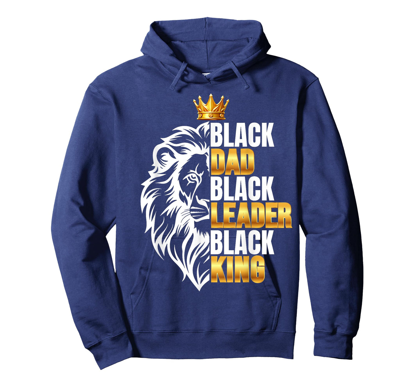 Black Men African Lion Father Day Dad Leader Black King T-Shirt