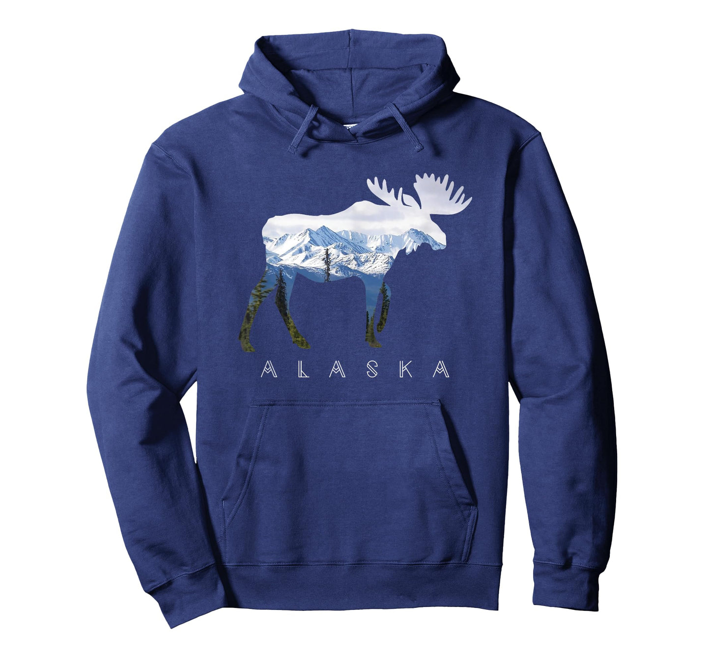 Alaska Day Moose Snowy Mountain T-Shirt T-Shirt