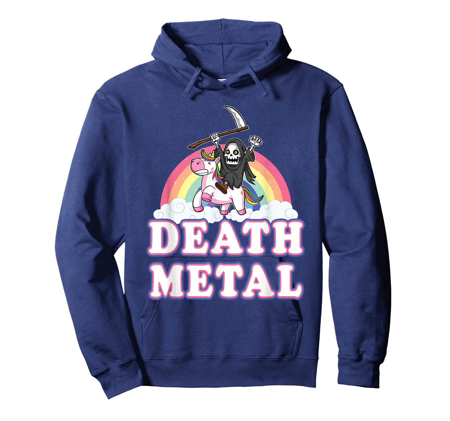 Death Metal T-Shirt Funny Rainbow Grim Reaper Unicorn Shirt T-Shirt