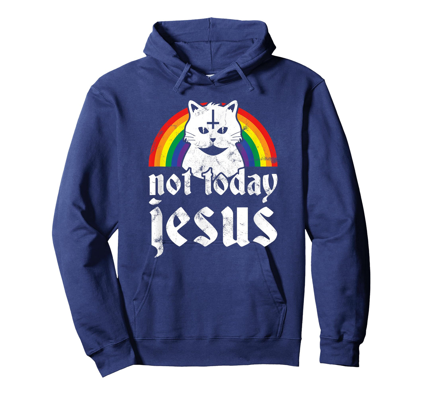 Not Today Jesus Shirt Rainbow Satanic Cat Goth Concert Gift T-Shirt