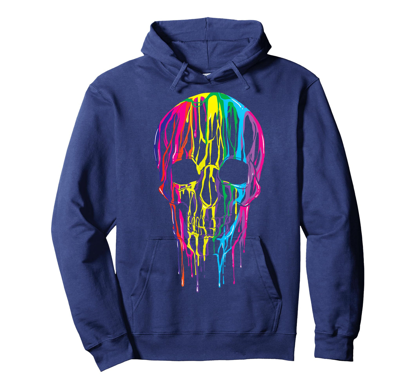 Colorful Melting Skull Halloween Boys Rainbow Graphic Art T-Shirt