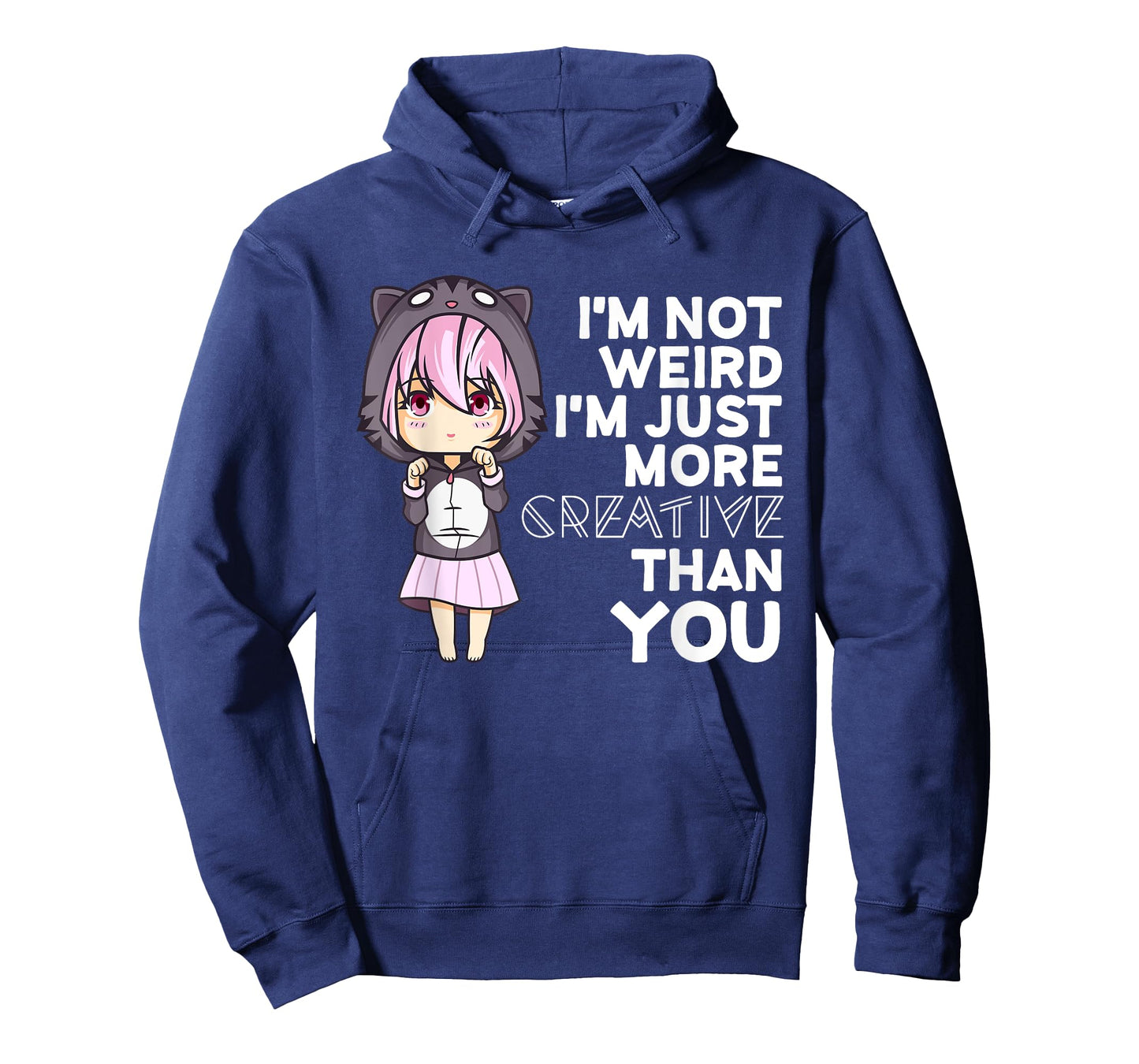 I'm Not Weird I'm Creative Cute Kawaii Japanese Anime Manga T-Shirt Small