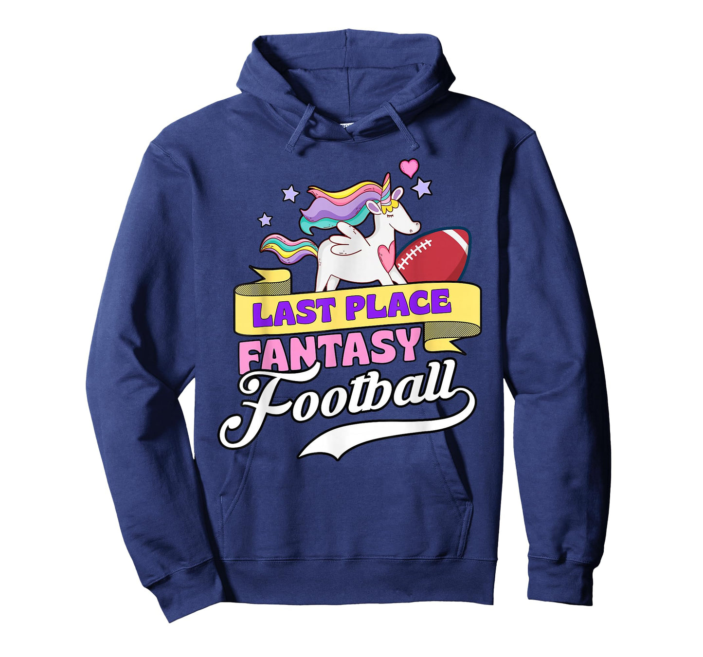 Last Place Fantasy Football Loser Funny Pink Rainbow Unicorn T-Shirt