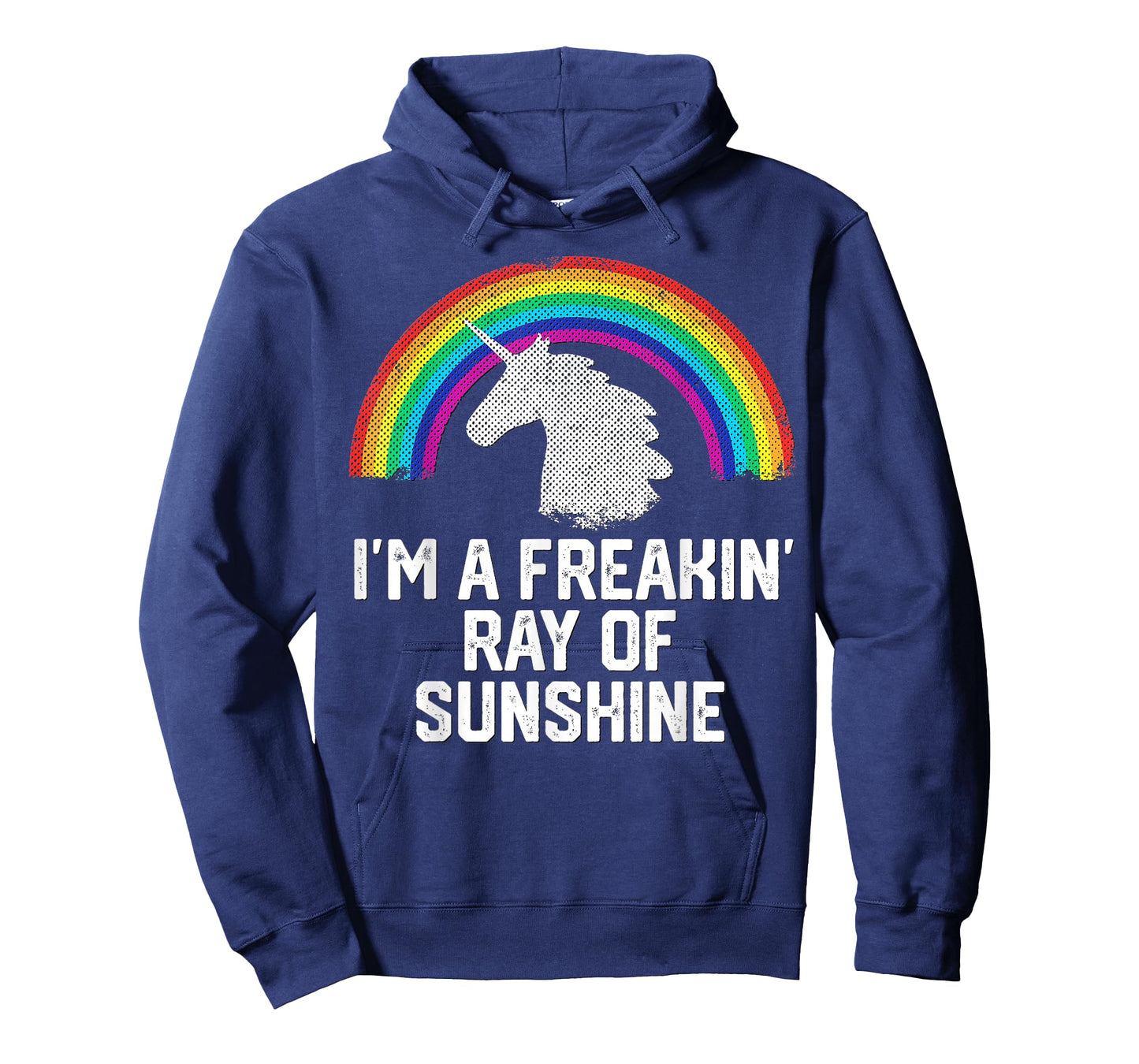 I'm A Freakin Ray of Sunshine Rainbow Unicorn Girls Women T-Shirt Small