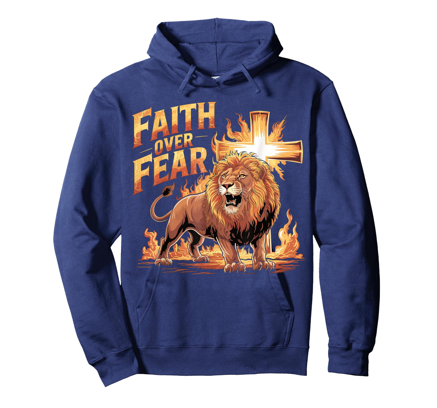 Faith Over Fear Lion of Judah Religion Christian Biblical T-Shirt