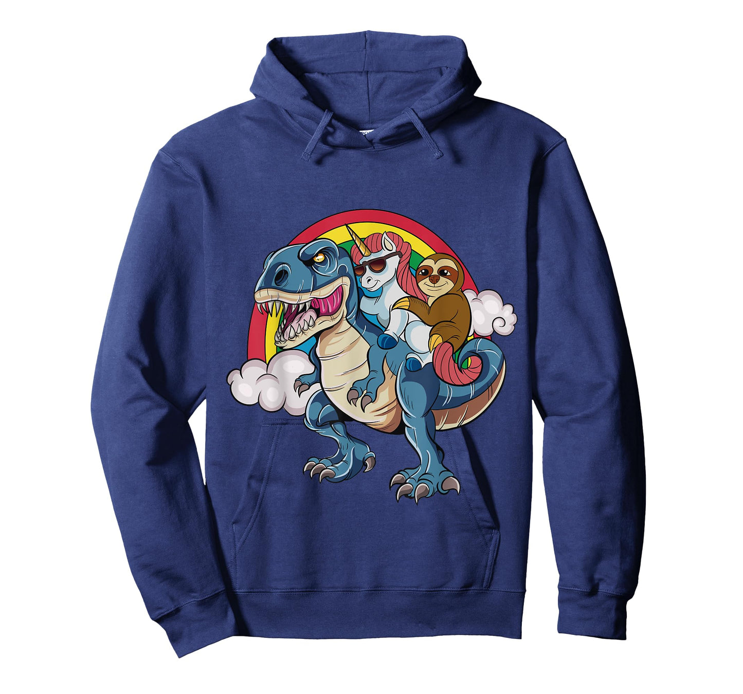 Magical Unicorn & Sloth Riding A Dinosaur Rainbow T Shirt T-Shirt