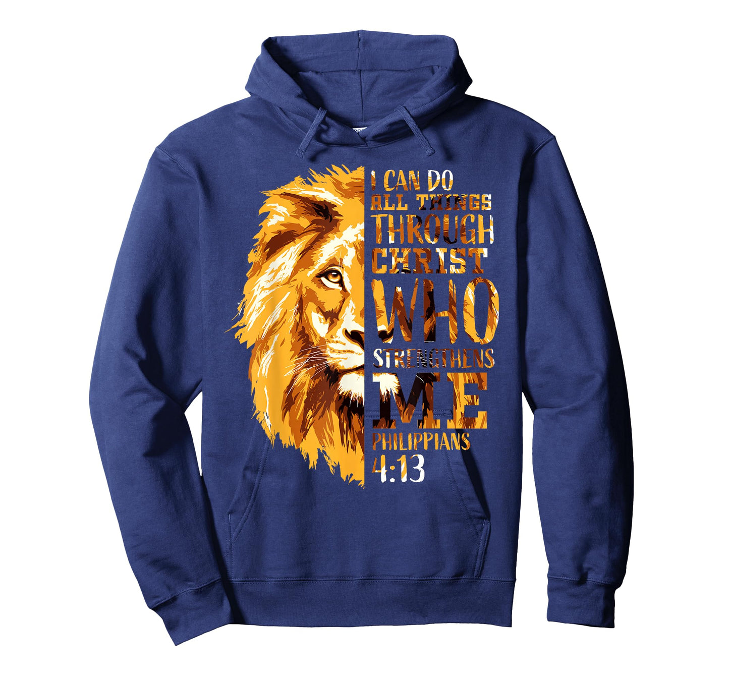 Philippians 4:13 Christian Bible Verse Lion Religious Faith T-Shirt