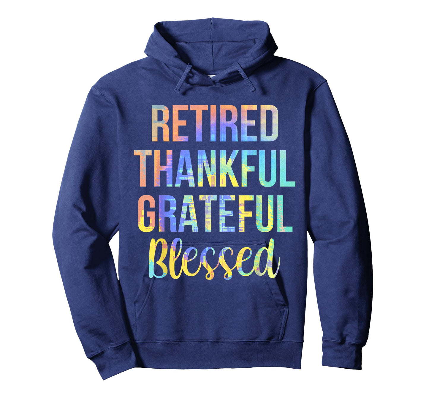 Retired Thankful Grateful Blessed Retirement Tie-Dye Vintage T-Shirt