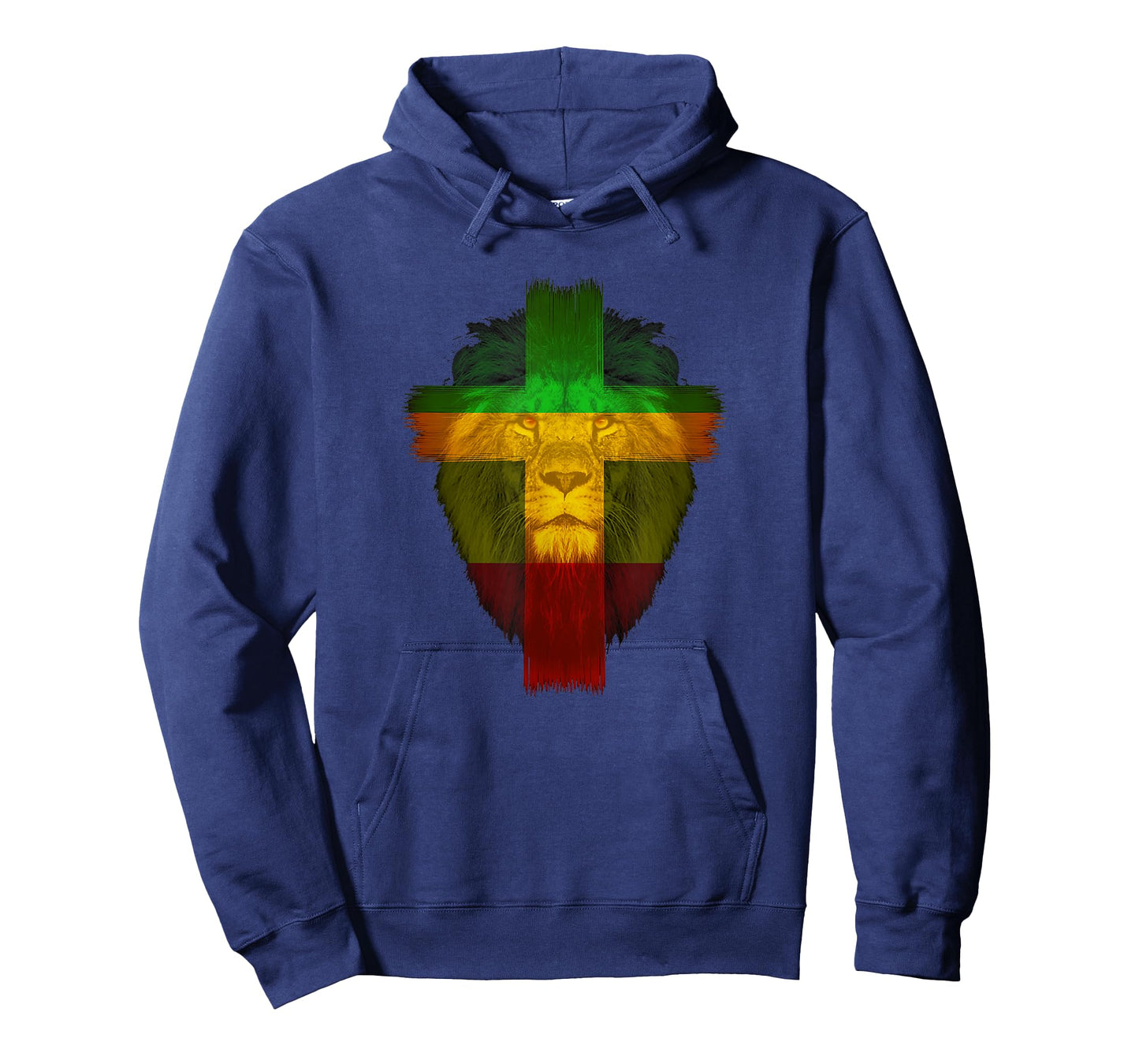 Ethiopian Flag Colors on Lion Shirt Ethiopian Cross Shirt T-Shirt