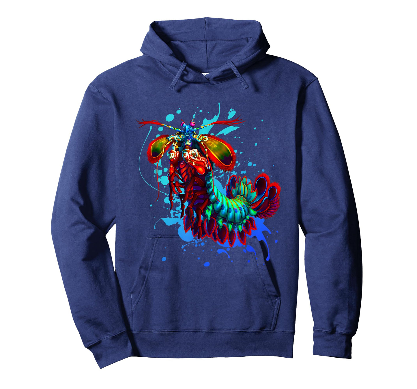 Rainbow Peacock Mantis Shrimp Blue Splash T-Shirt T-Shirt