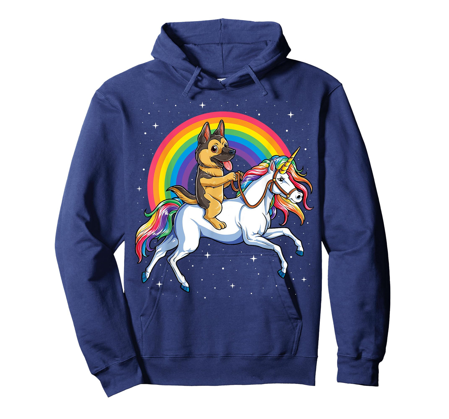 German Shepherd Unicorn T shirt Girls Space Galaxy Rainbow T-Shirt