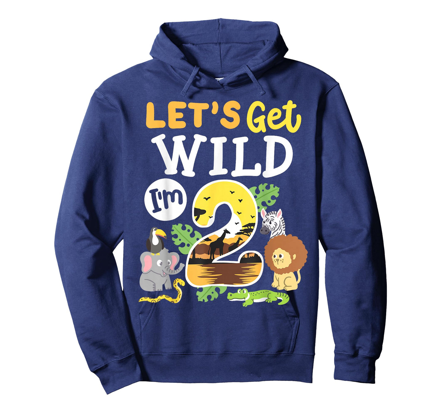 Jungle Safari Let's Get Wild 2nd Birthday Zoo 2 Year Old Kid T-Shirt