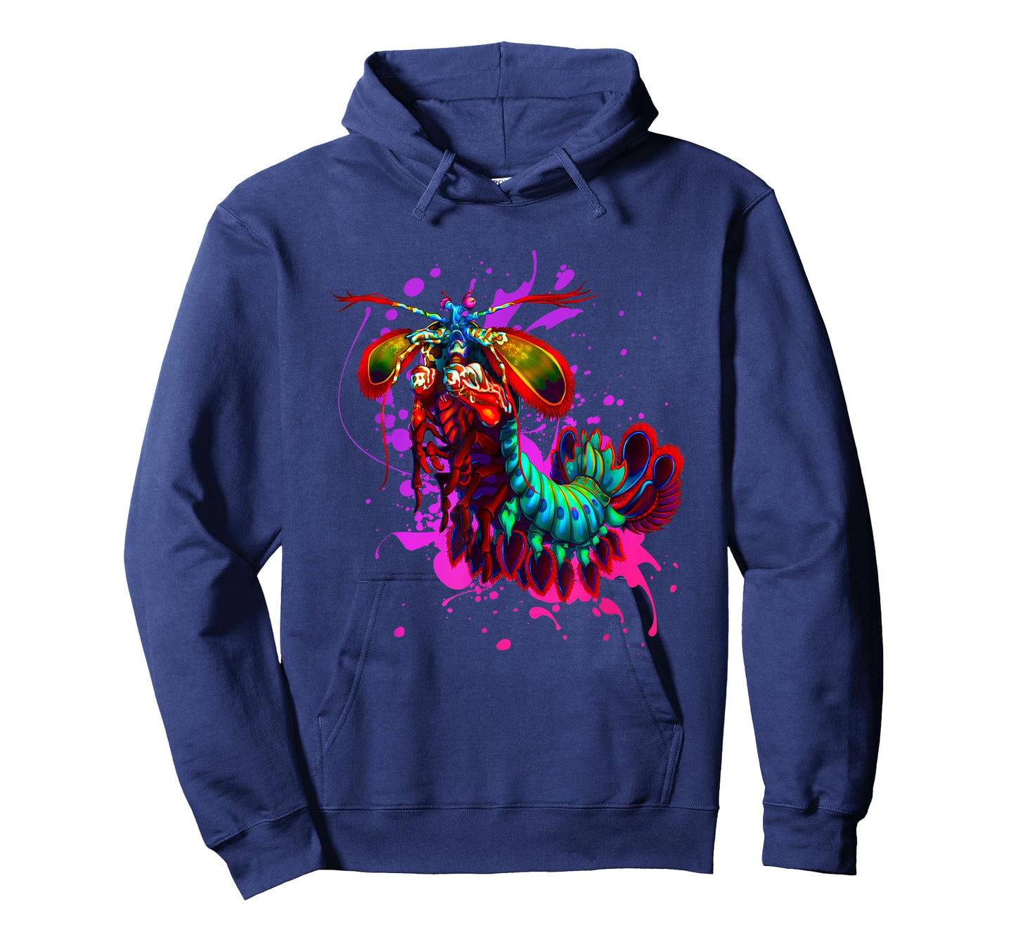 Rainbow Peacock Mantis Shrimp Purple Splash T-Shirt T-Shirt