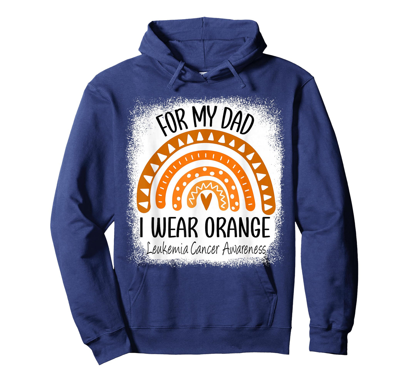 Rainbow I Wear Orange For My Dad Leukemia Cancer Awareness T-Shirt