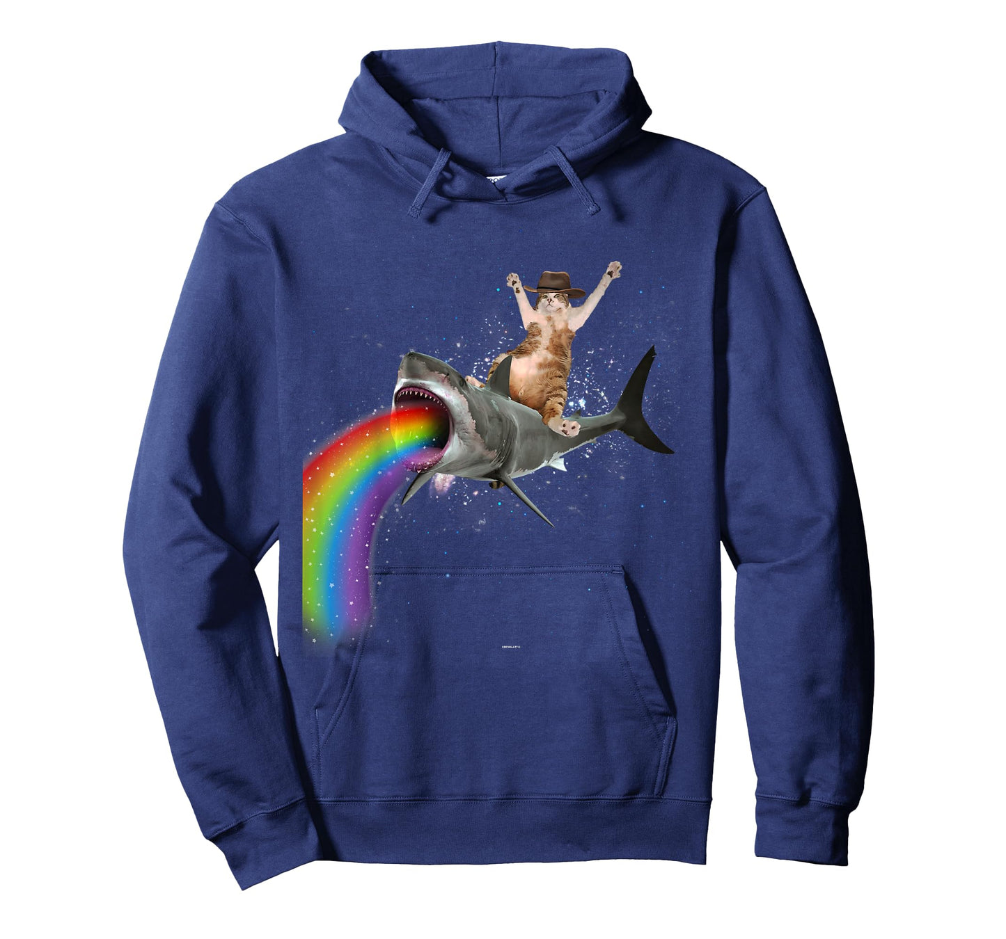 Funny Cat Rides a Rainbow Shark Shirt