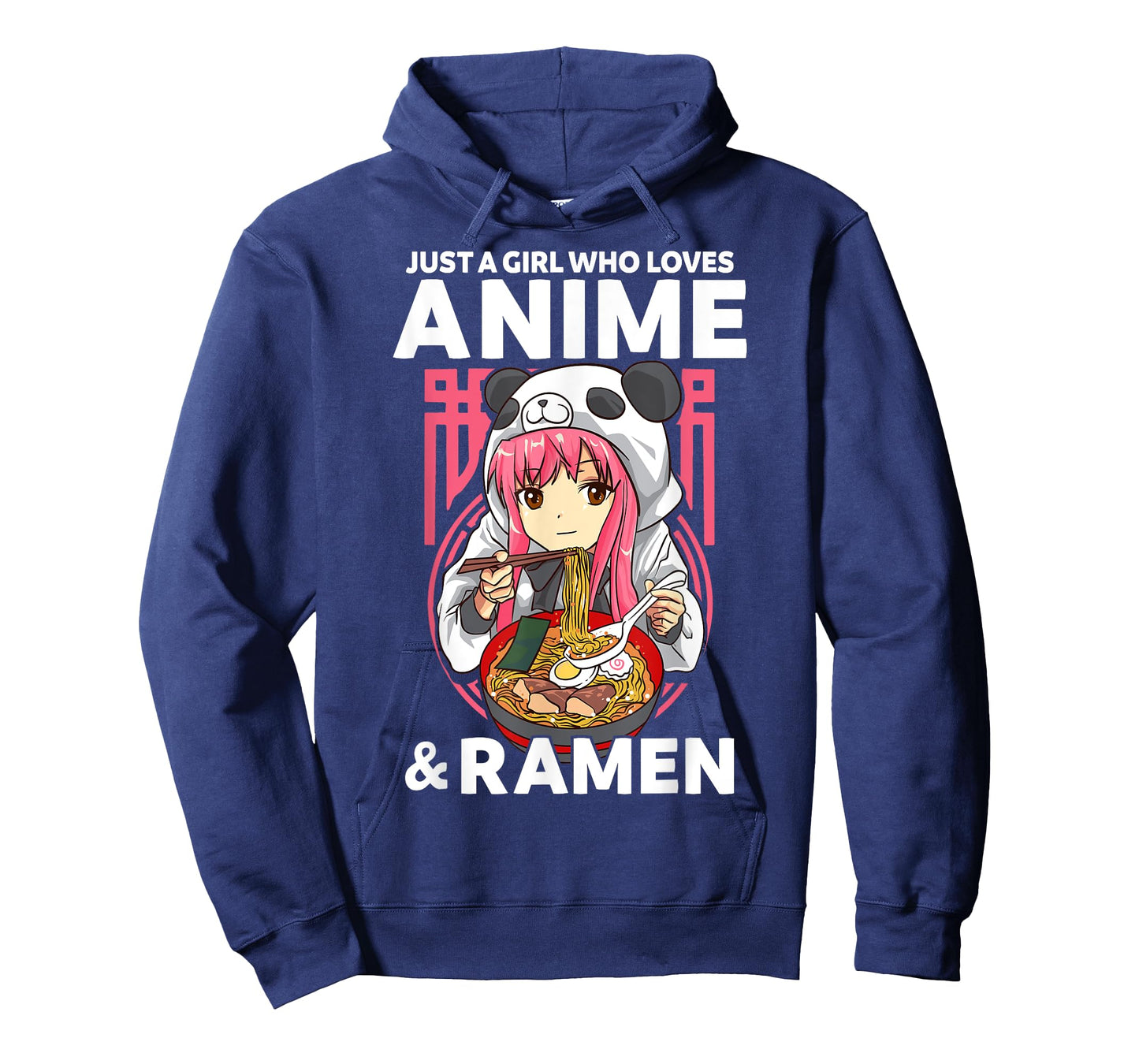 Just A Girl Who Loves Anime and Ramen Bowl Panda Teen Girl T-Shirt
