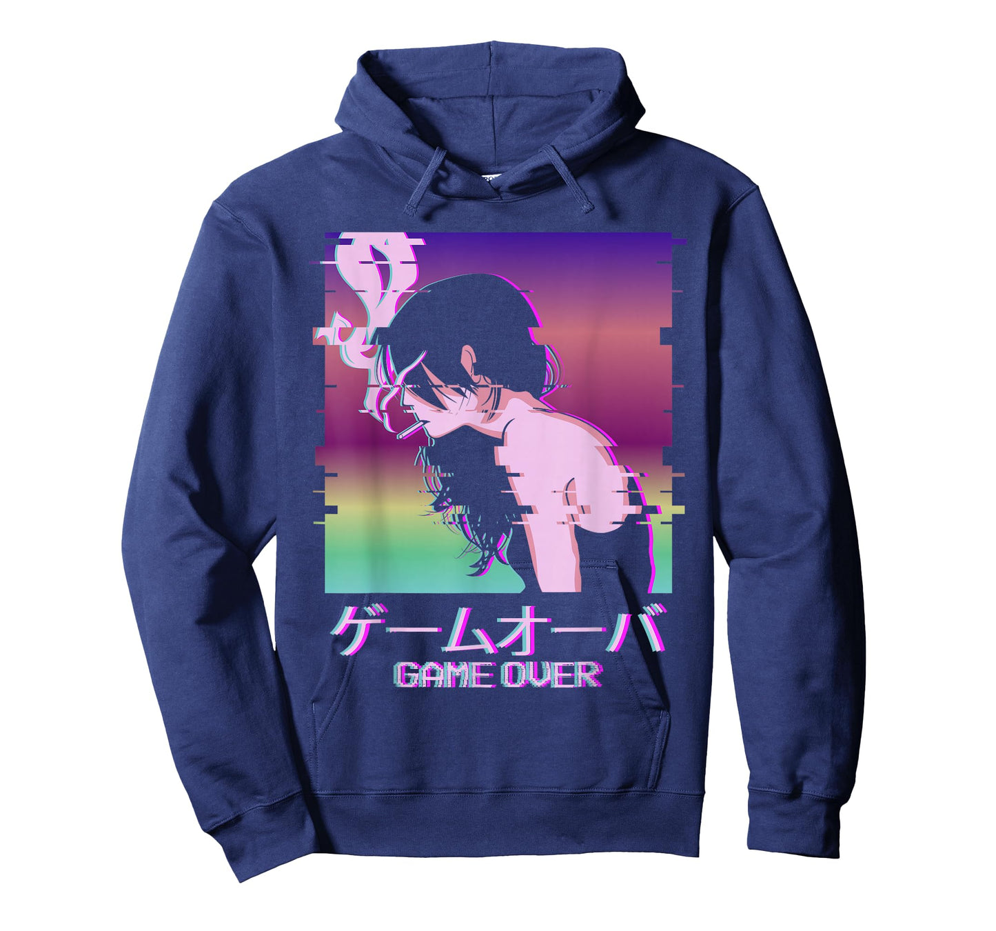 Vaporwave Anime Girl Indie Old Aesthetic Sad Anime Girl T-Shirt