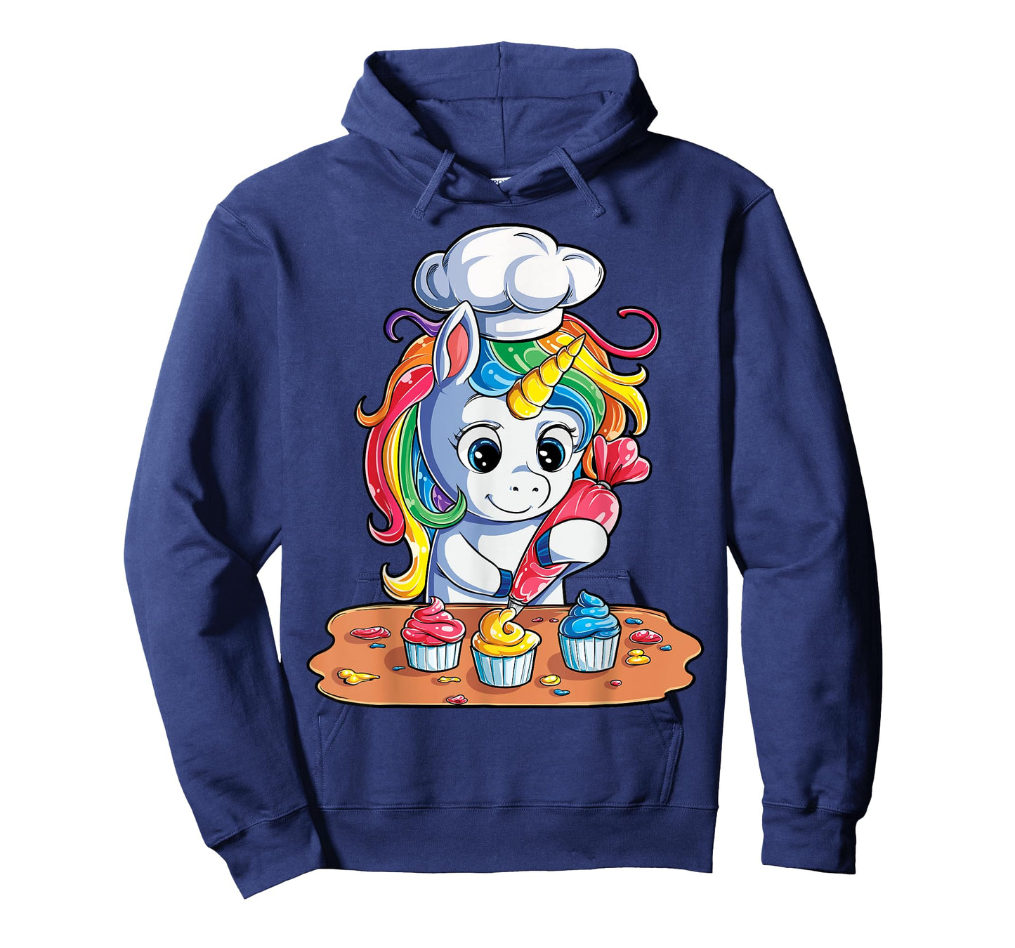 Unicorn Cupcake Funny Girls Kids Baking Cake Rainbow Gifts T-Shirt