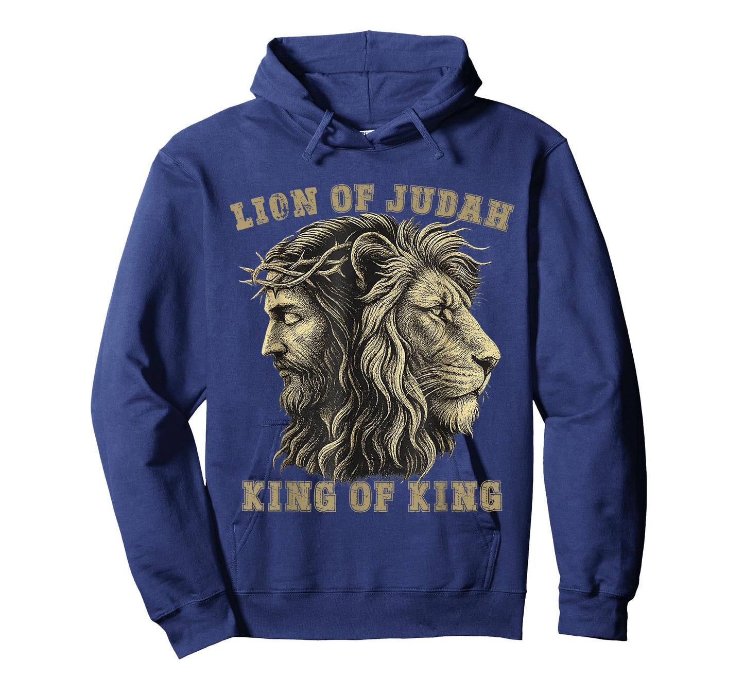 Lion of Judah Jesus Crown of Thorns Christian Faith Design T-Shirt