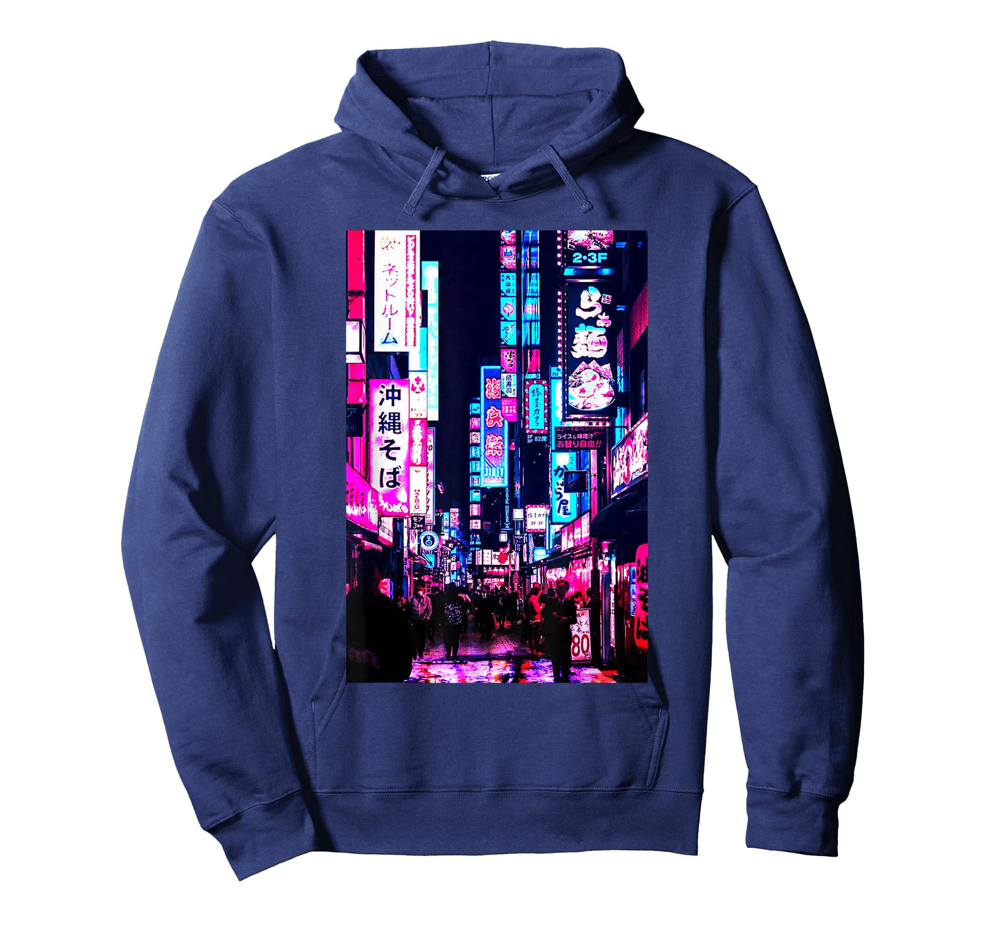 Streets of Tokyo Japan Night Scene with Lights - Vaporwave T-Shirt