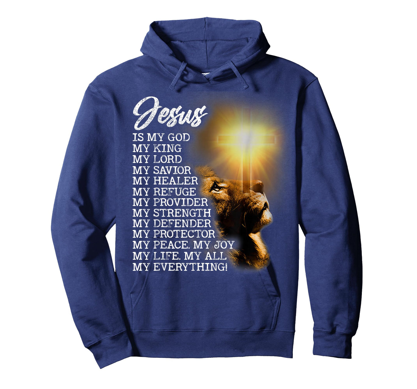 Lion Religious Christian Jesus is My God Lord King Savior T-Shirt