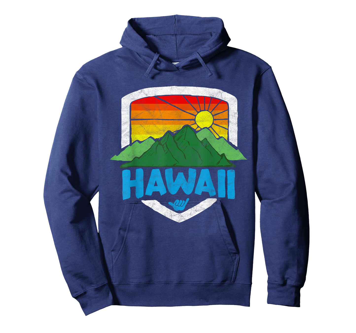 Vintage Hawaii Graphic Retro Rainbow Sun 80's Design T-Shirt