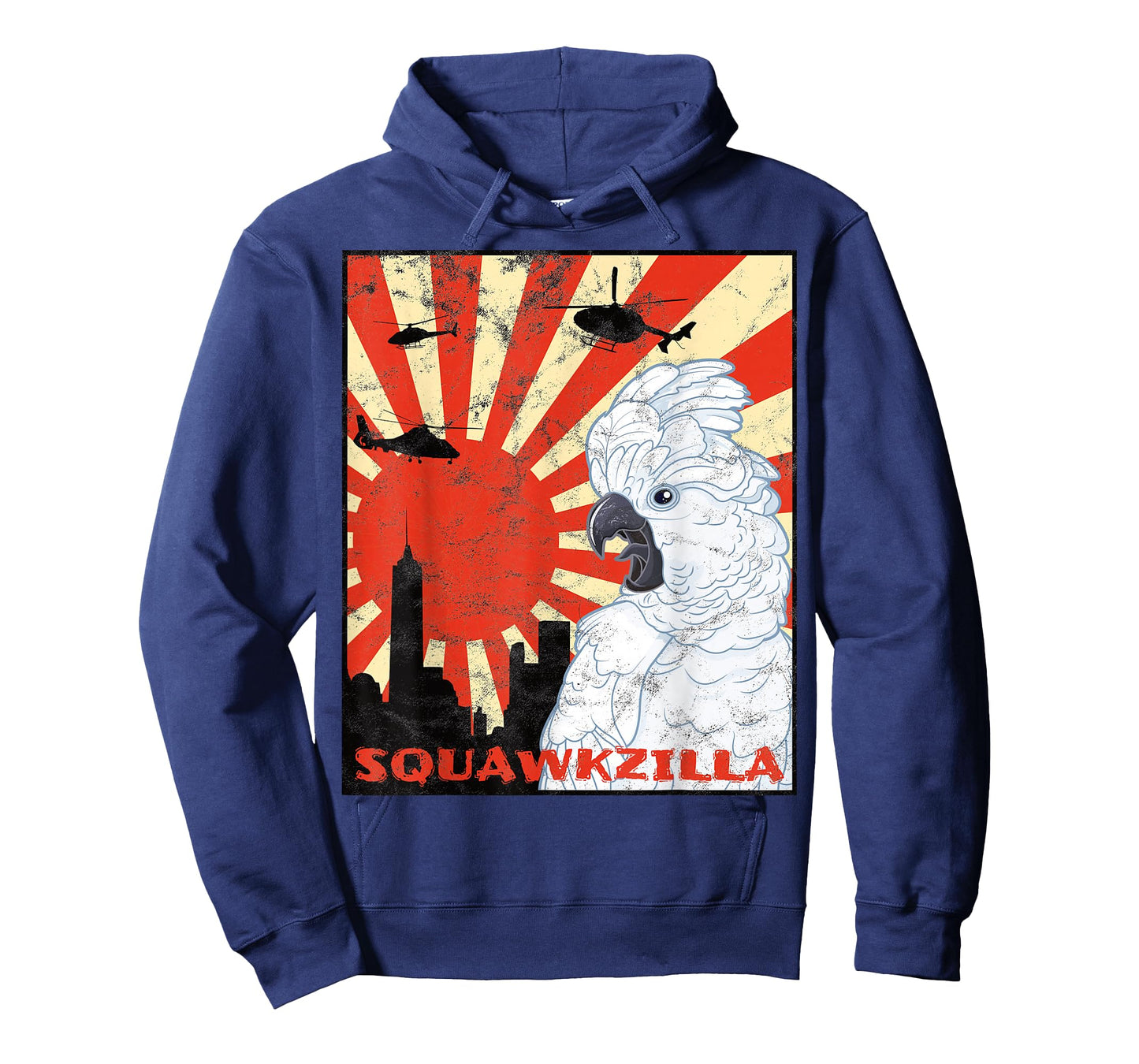 Squawk Zilla Umbrella Cockatoo Parrot Squawking T-Shirt