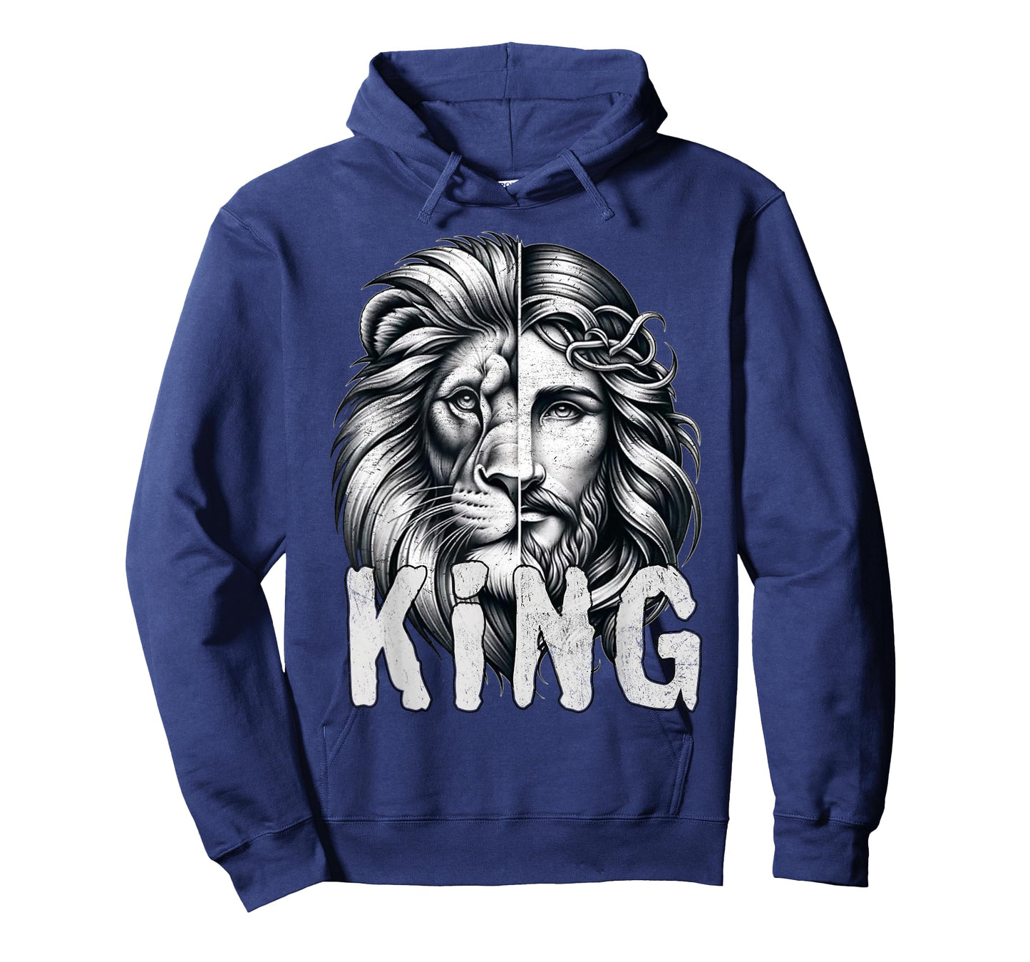 Lion and Jesus King Christian Faith Design T-Shirt