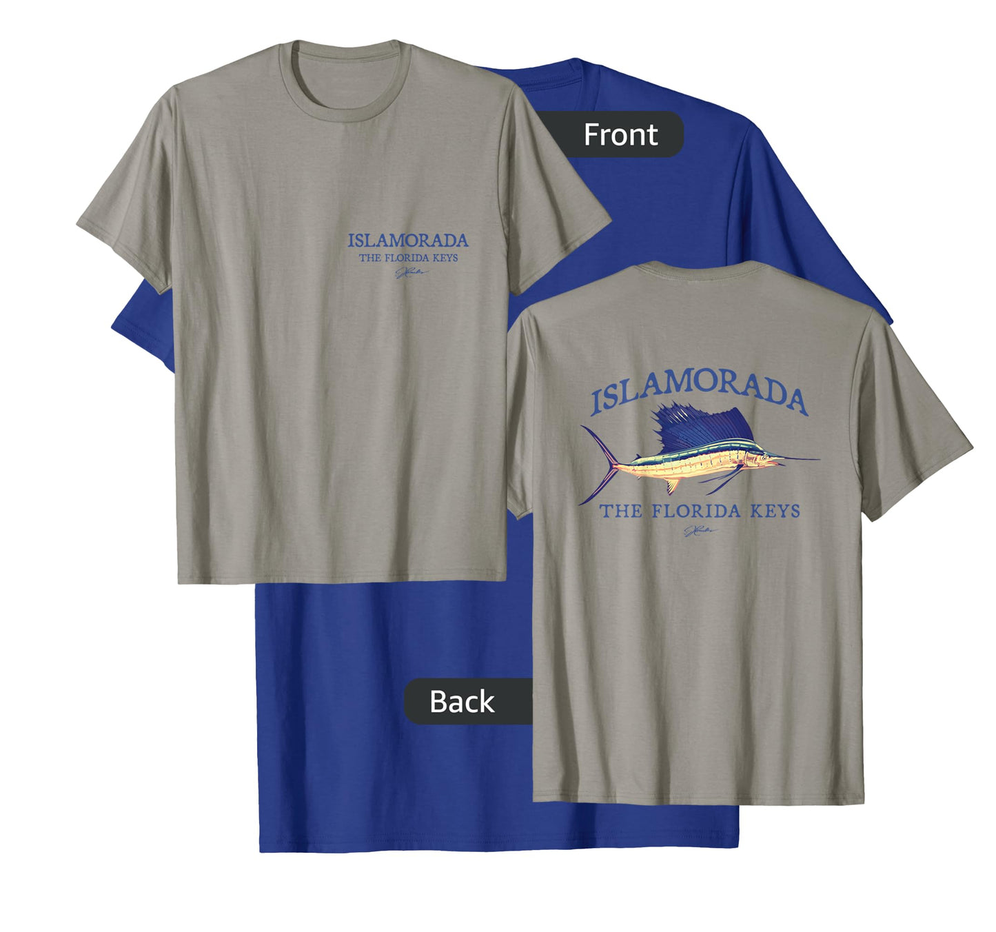 JCombs: Islamorada, FL, Sailfish (2-Sided) T-Shirt