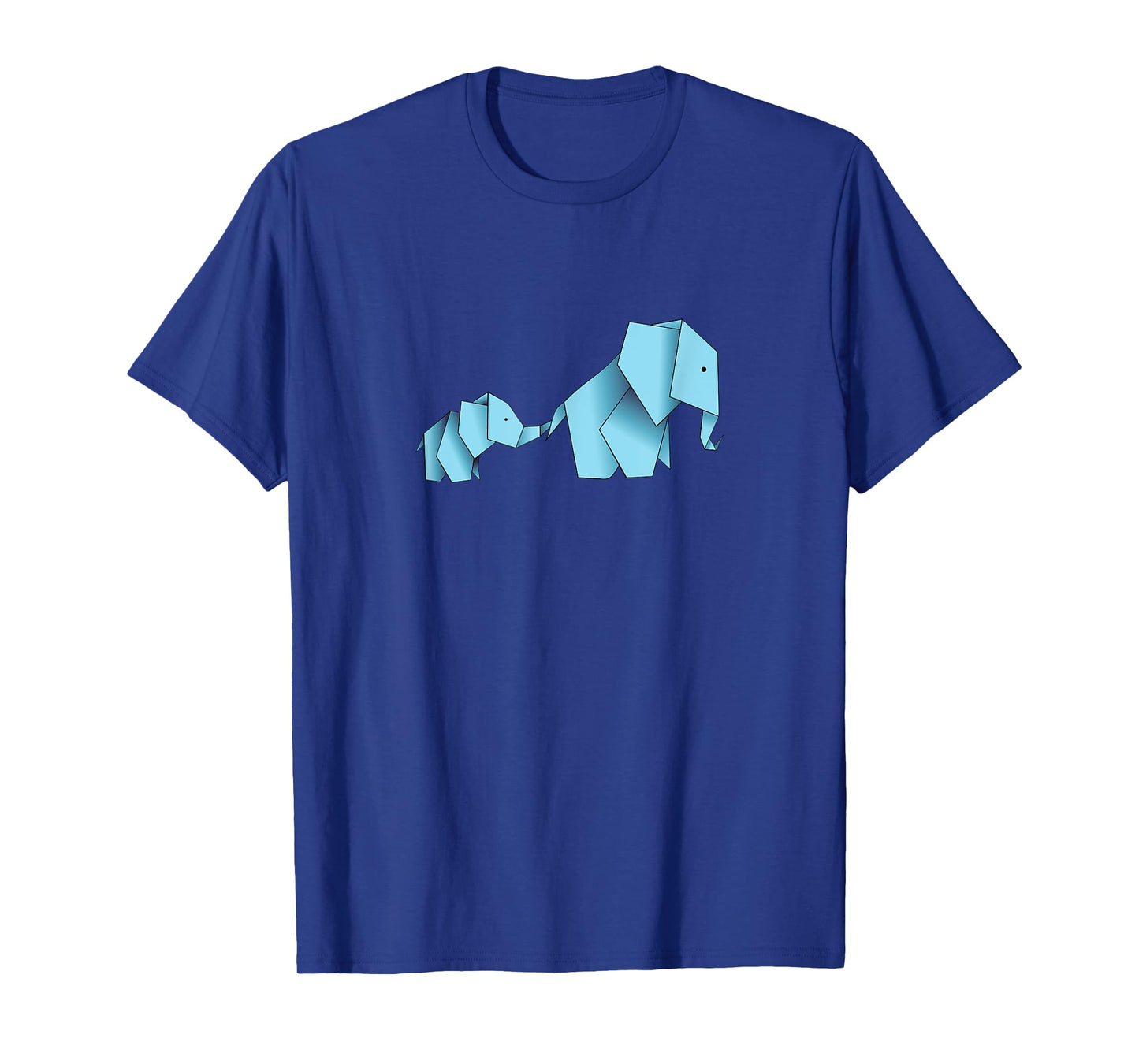 Origami Paper Folding Cute Elephant Blue Gift T-Shirt