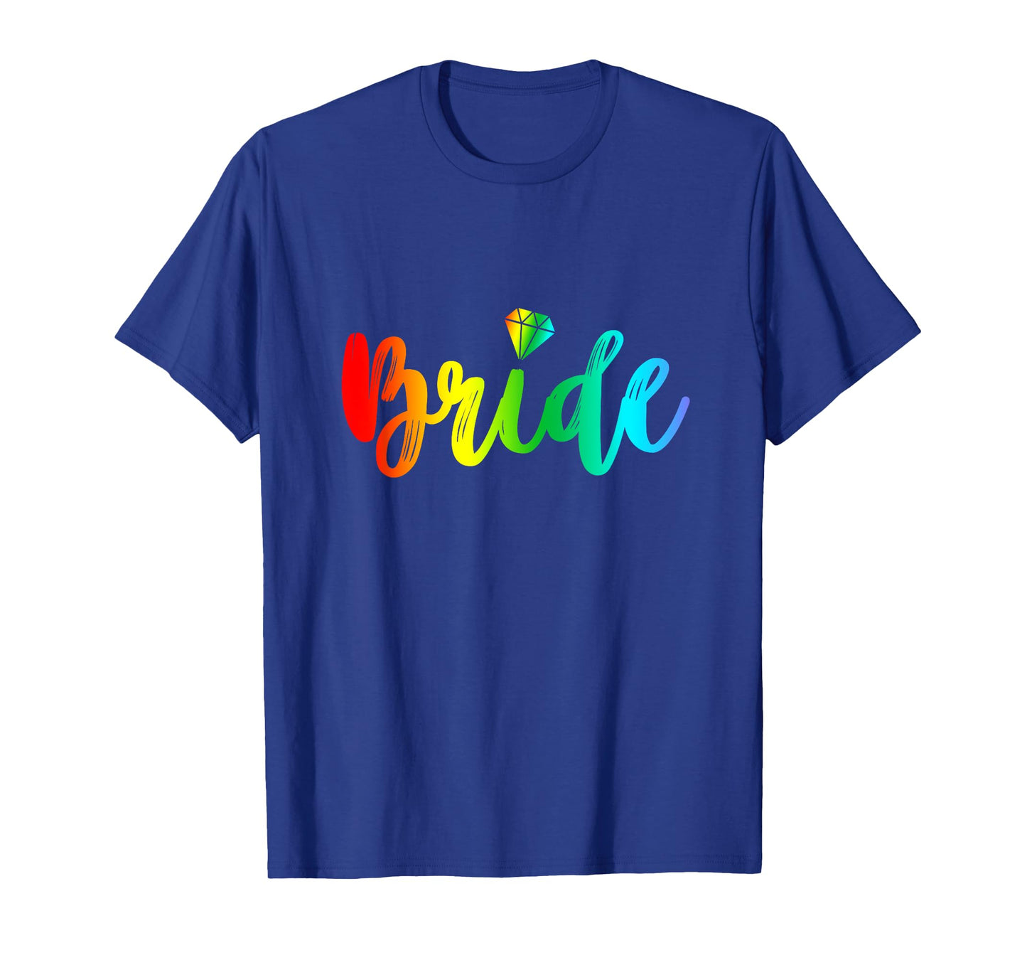Bachelorette Gay Bride Shirt Rainbow Pride Engaged Party Tee T-Shirt