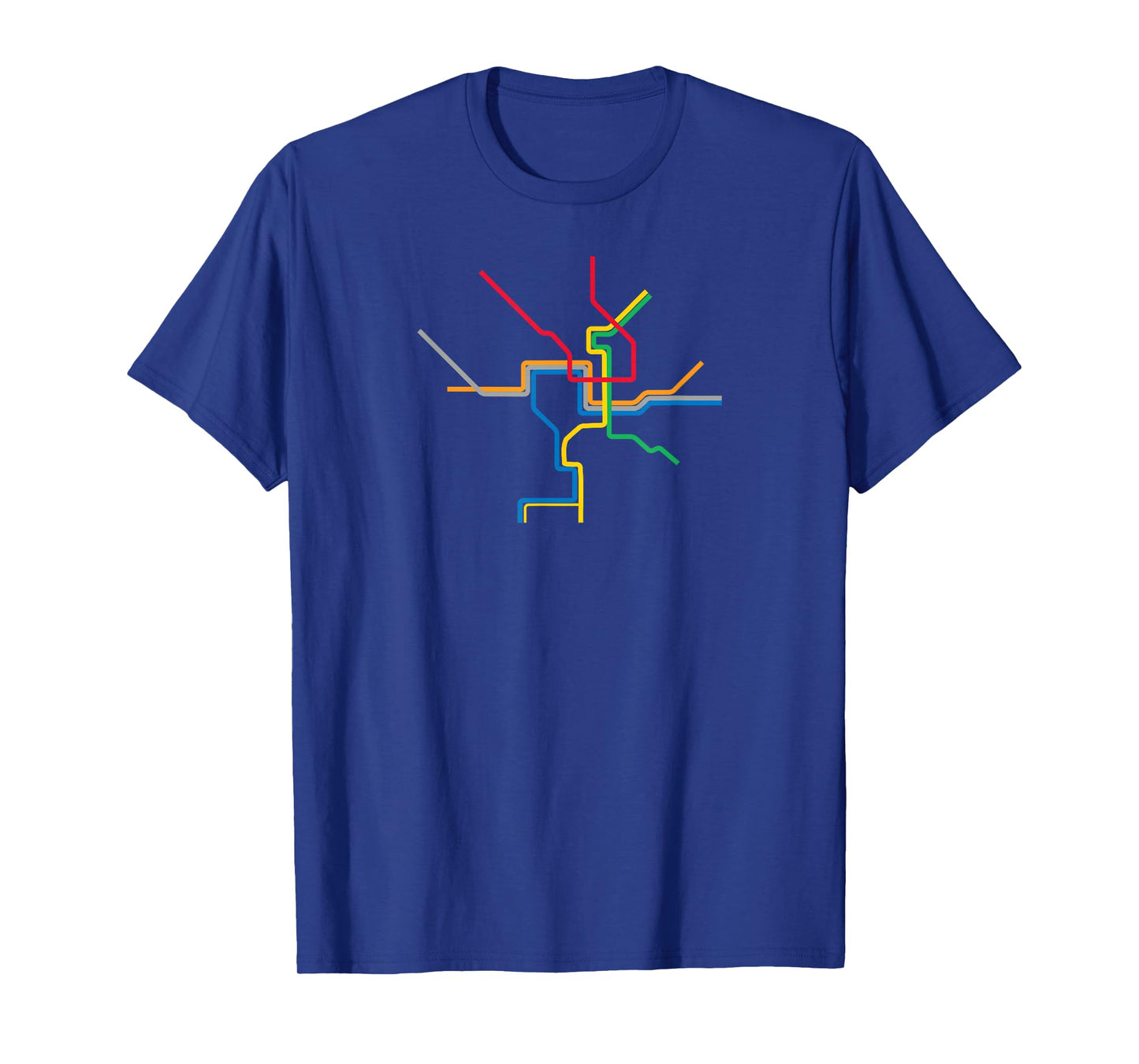 Washington DC Metro Subway Map Shirt - Color Lines T-Shirt