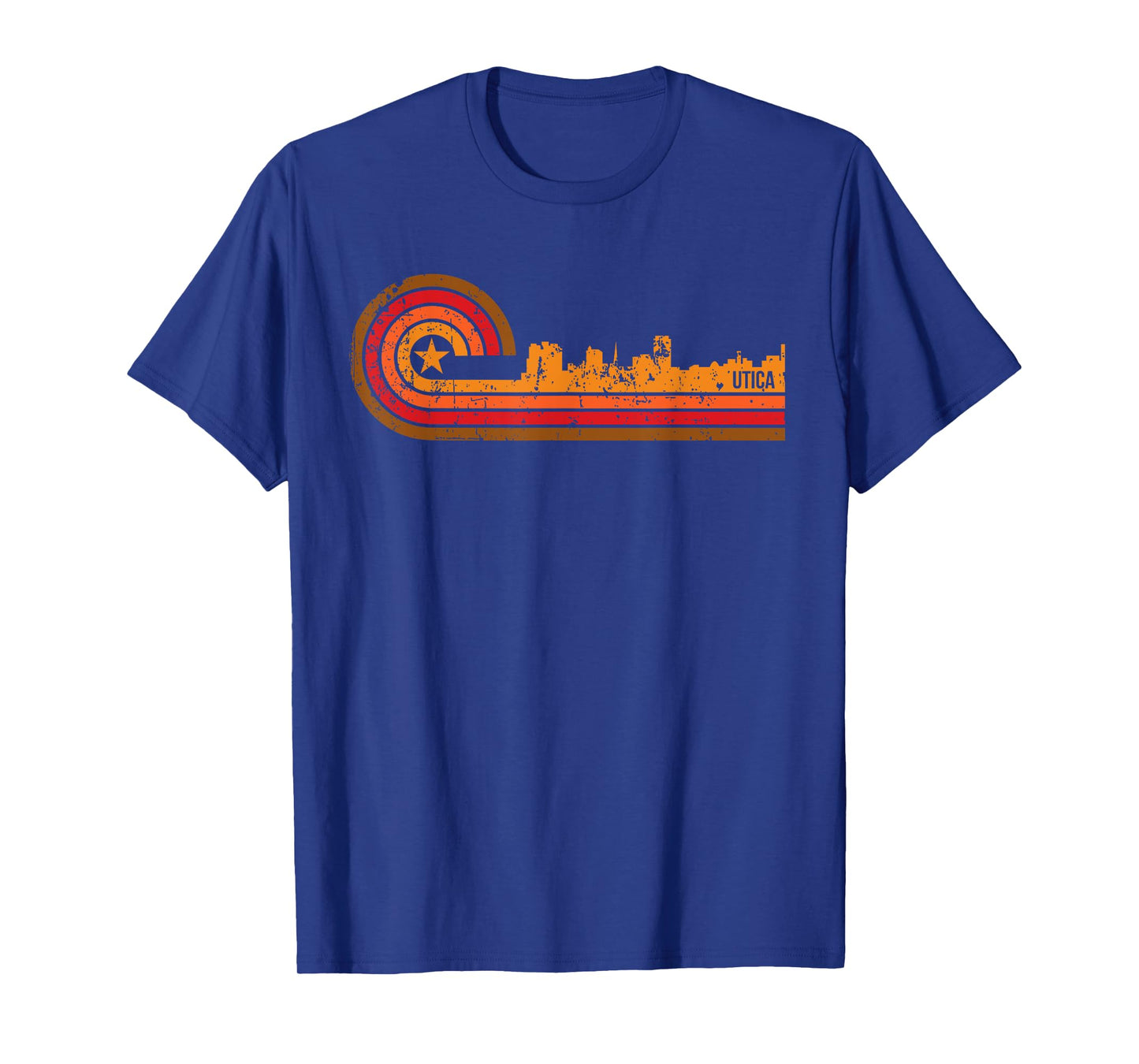 Retro Utica Cityscape - Utica NY Skyline T-Shirt