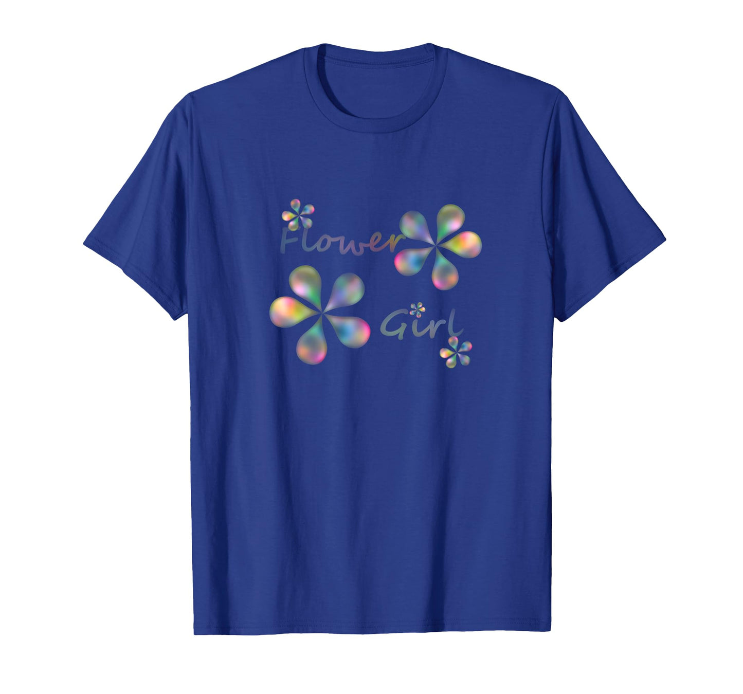 Flower Girl Rainbow Metallic Tee Shirt T-Shirt