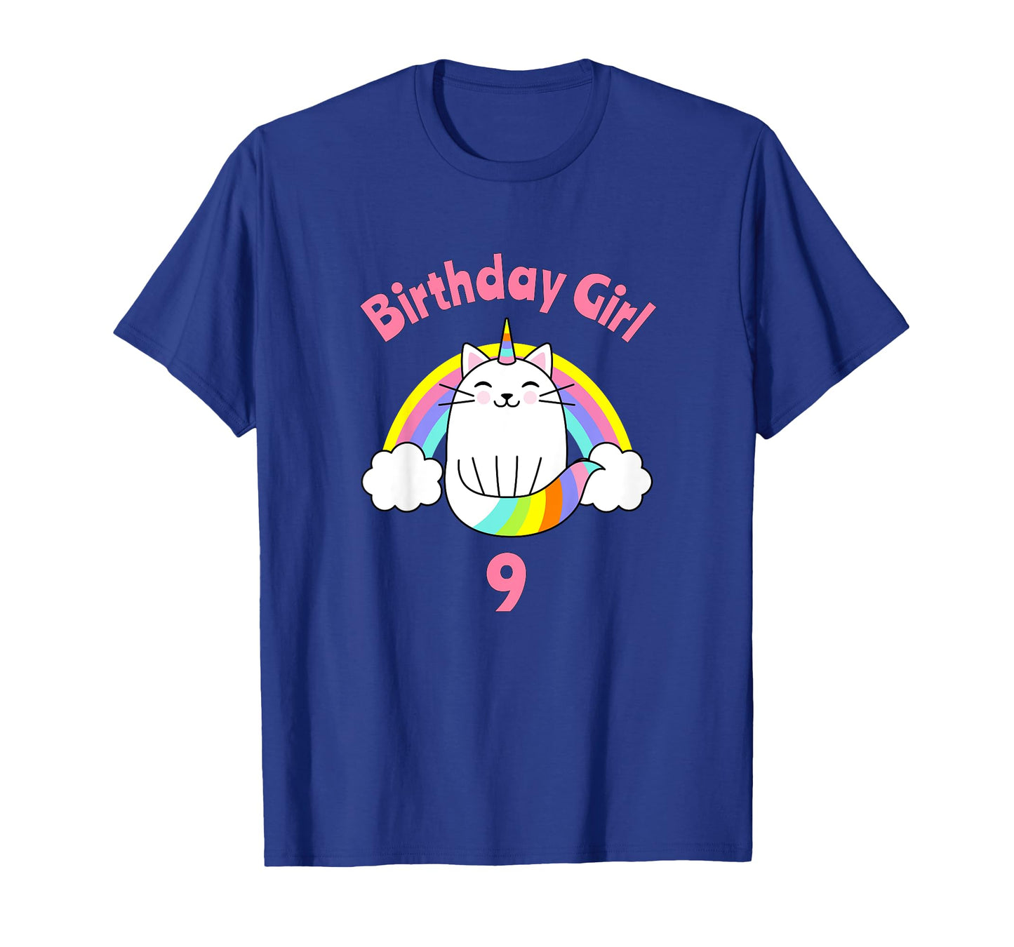 Kids Birthday Girl for Girls T-Shirt 9 Year Old 9th Party Nine