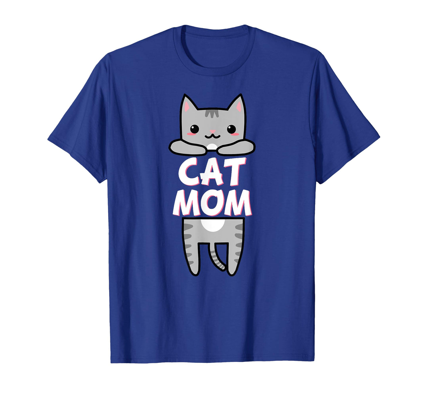 Cat Mom Kawaii Grey Tabby Kitty Cute Cat Men Women Kids T-Shirt