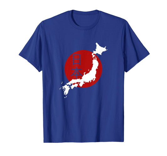 Japan Map T Shirt Japan and Japanese Culture Lover Tee T-Shirt