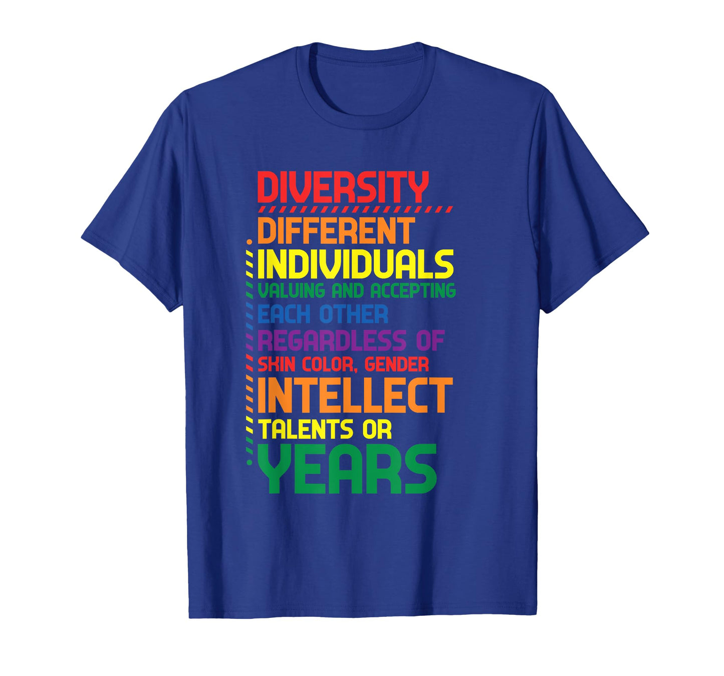 Colorful Rainbow Diversity Definition T-Shirt