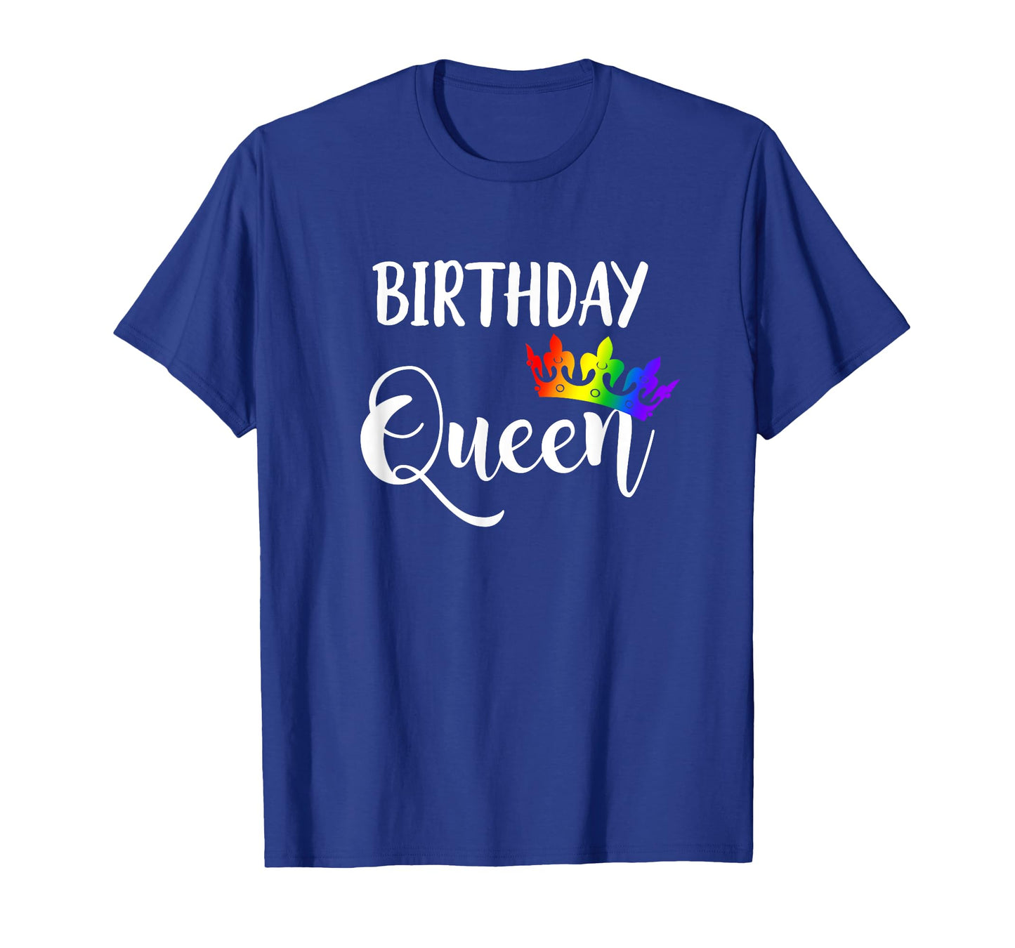 Lesbian LGBTQ Gay Birthday Queen T Shirt Rainbow Tiara T-Shirt