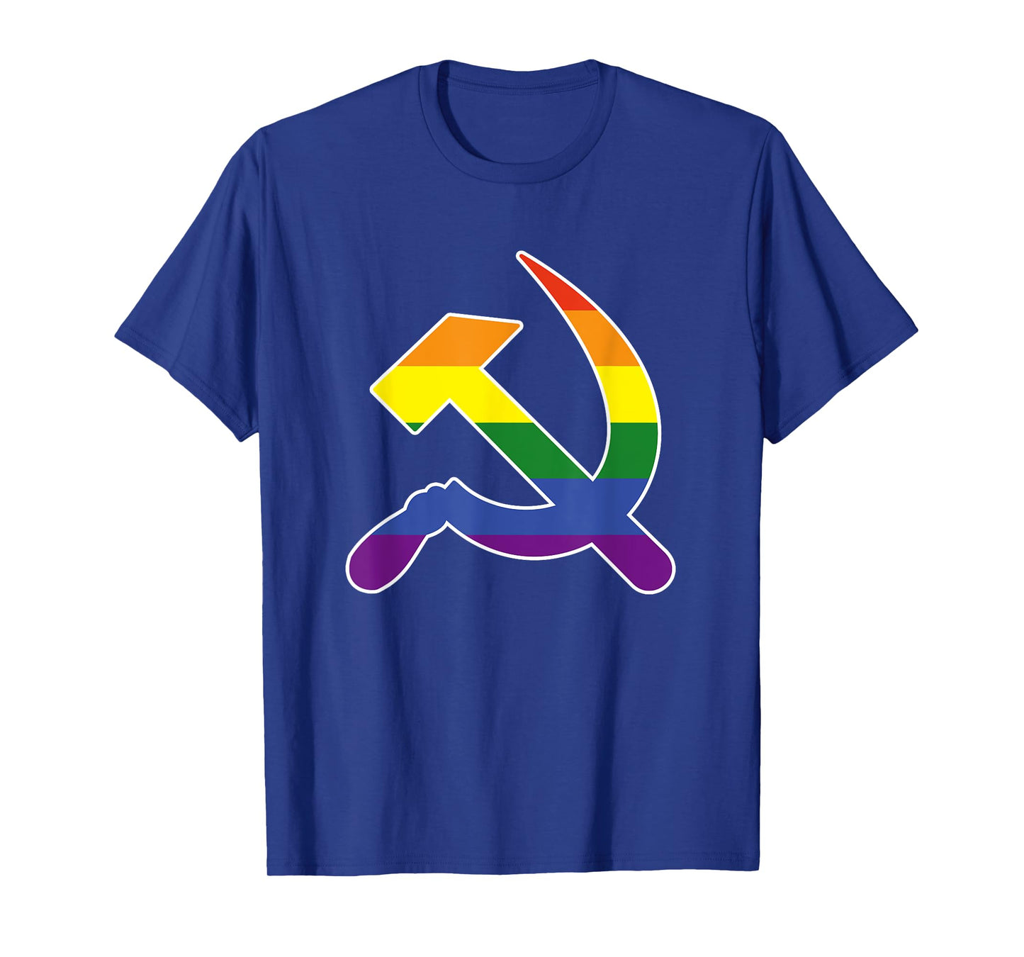 Gay Communism LGBT Hammer And Sickle Communist Rainbow Flag T-Shirt