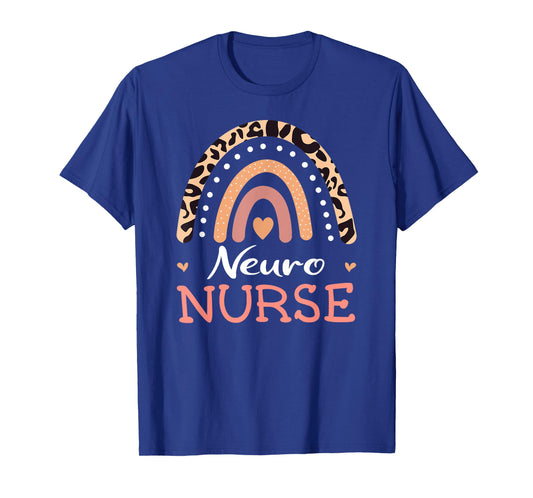 Neuro Nurse Neuroscience Leopard Rainbow Appreciation T-Shirt