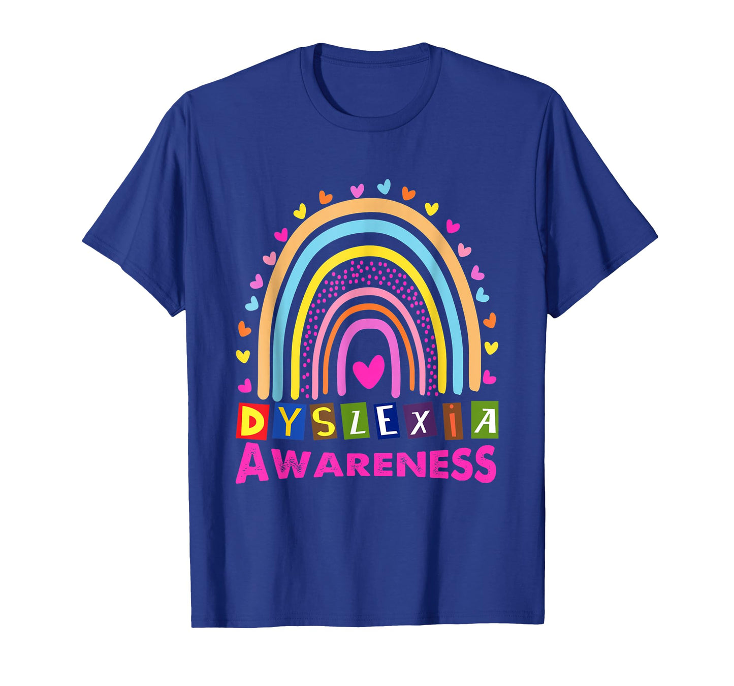 Dyslexia Awareness Month Rainbow Cute Graphic T-Shirt
